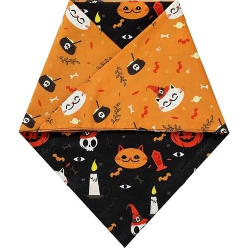 Pet Neckerchief Cat Dog Accessories Halloween Decor Scarf Bandana Bibs Scarf Collar Pet Saliva Towel Triangle
