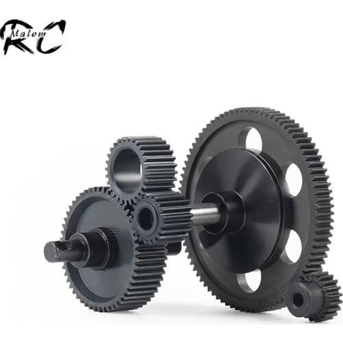 Complete Metal Gear Set Transmission Gears and 20T Motor Gear for 1/10 RC Crawler Car Axial SCX10 Gearbox OP Upgrade Parts