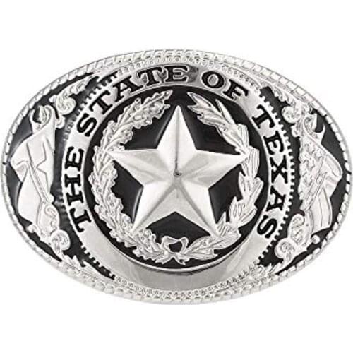 THE STATE OF TEXAS Pentagram star belt buckle for man western cowboy buckle without belt custom alloy width 4cm