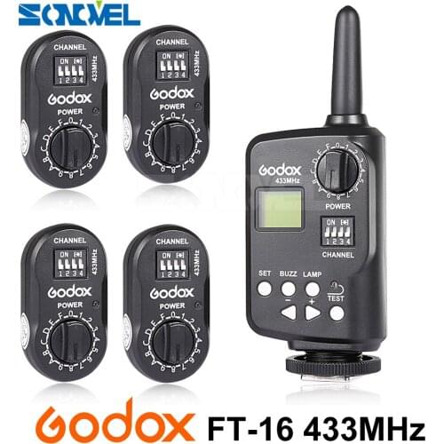 Godox FT-16 Wireless Power Controller Remote Flash Trigger FTR-16 Receiver for Canon Nikon AD180 AD360 AD360II SK300 QT QS Flash
