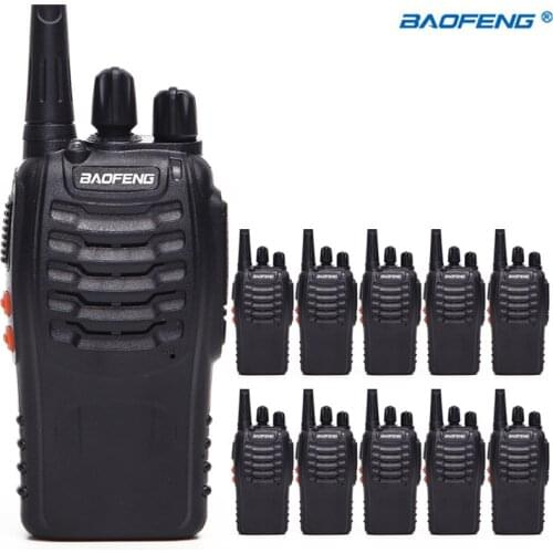 10PCS Baofeng BF-888S Ham Radio 16Ch UHF 400-470NHZ Handheld Two way Radio bf888s walkie talkie CB Radio with 10 Headsets