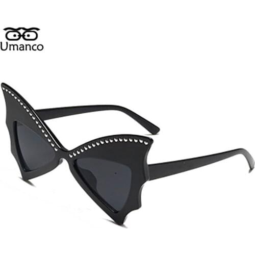 Umanco 2021 New Luxury Butterfly Sunglasses For Women Men PC Frame AC Lens Fashion Designer Brand Oversized Beach Travel Gifts