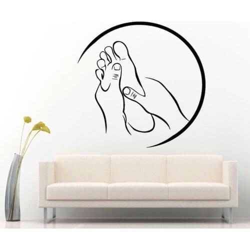 Spa Massage Sign Sticker Vinyl Decal for Salon Relax Pamper Beauty Rest adesivo de parede Modern Room Decoration Decals D174
