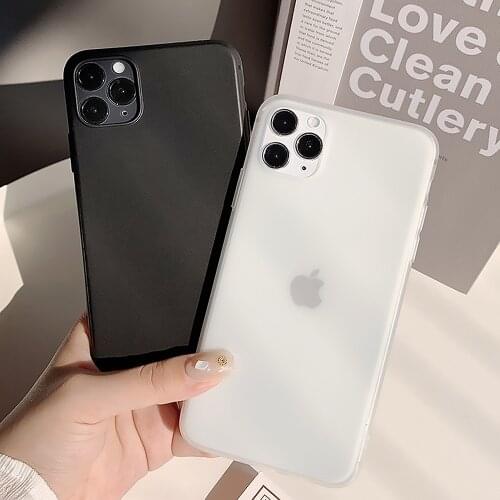Simple And Pure Color Phone Protective Shell Frosted iPhone 11 12 Pro Max X Xr Xs Soft Shell Mini 7 8 Plus Se Protective Cover