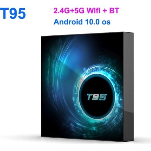 10pcs T95 TV Box Android 10.0 4GB 32GB 64GB Quad Core Dual Wifi BT 5.0 1080P 6K YouTube Media player 2GB 16GB Set top box