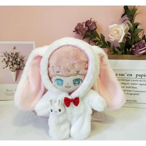 20cm Sean Xiao Xiao Zhan Korean idol star Doll Rabbit shape one-piece garment Doll parts Clothes Childrens Christmas toys gift