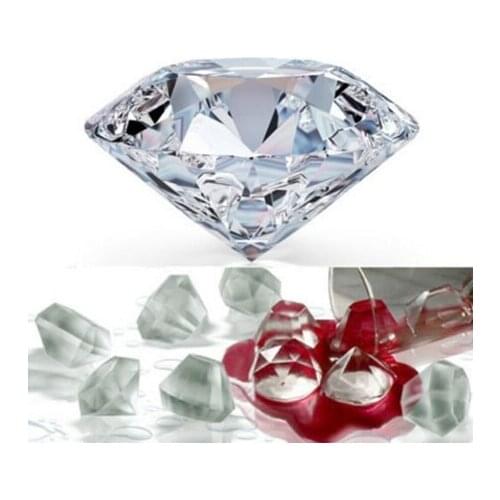 3D Ice Cube Mold Maker Bar Party Chocolate Mold Trays Kitchen Tools 6 Cavity Diamond Shape Silicone Ice Mold