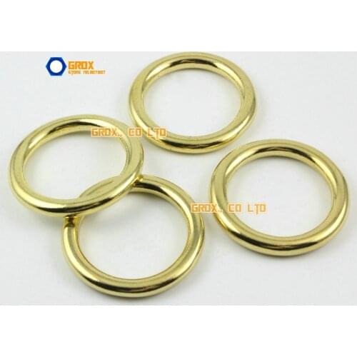 5 Pieces 32mm Solid Brass O Ring For Purse Bag Handbag Strap
