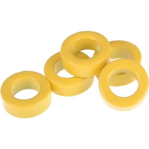 5pc yellow gray toroidal Iron powder cores Iron dust core Ferrite Toroid Core Car bonyl iron powder good quality new arrival