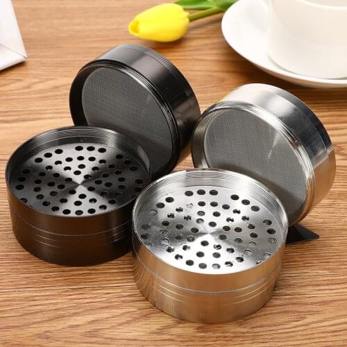 75mm Zinc Alloy Bilateral Groove Herb Tobacco Grinder 4 Layer Grinding Machine Double Groove Metal Smoking Cigarette Accessories