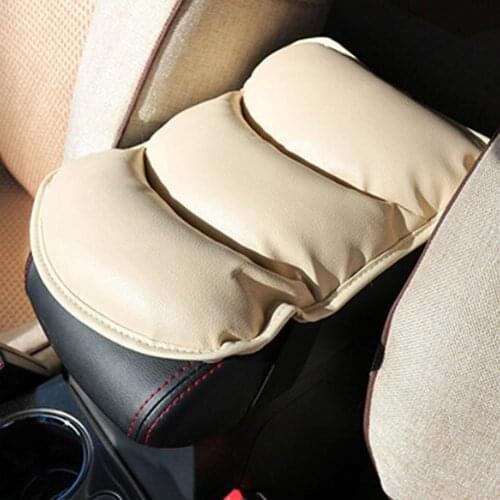 Car Soft Faux Leather Armrest Consoles Seat Covers Pad Vehicle Cushion Pillow