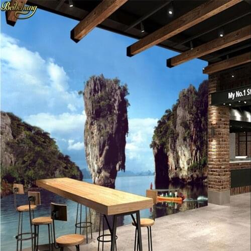 Beibehang Custom Photo Wallpaper Phang Nga Bay Qingshan Xiushui Scenic Spot 3D 3D Backdrop Wall papel de parede