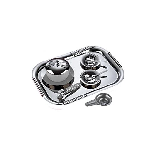 Aryıldız Napoli 13 Piece Tea Set-6 Pieces Tea Plate 6 Pieces Tea Spoons 1 Piece Tray