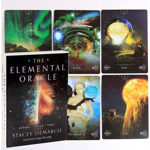 Elemental Oracle Card Alchemy Science Magic Rockpool Oracle Card Series Tarot Deck Game New For Beginners With Guidebook Game
