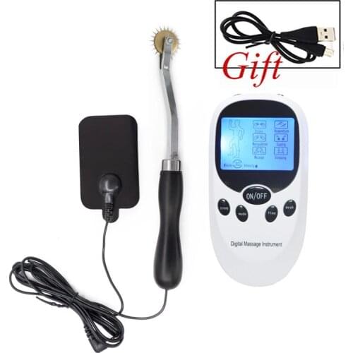 Electric Shock Metal Gear Roller Orgasm Breast Flirting BDSM Body Massage Masturbation Masochism Adult Game Sex Toys For Couple