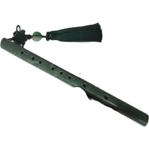Chinese natural jade Jade Flute instrument Jade Flute sweet with Accessories tassel pendant