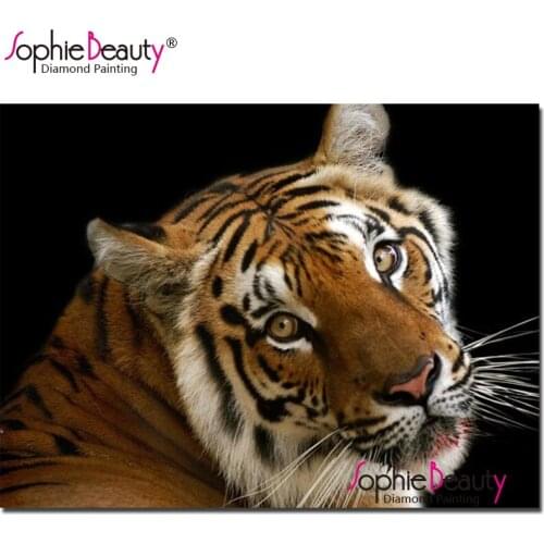 Sophie Beauty Diy Diamond Painting Cross Stitch Tiger Animal Handcraft Embroidery Rhinestone Mosaic Home Decro Needlework 19064