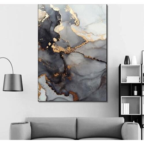 Modern Abstract Pop Nordic Canvas Paintings Decor Picture Posters Prints Wall Art Pictures Living Room Gold Gray Loft Home Decor