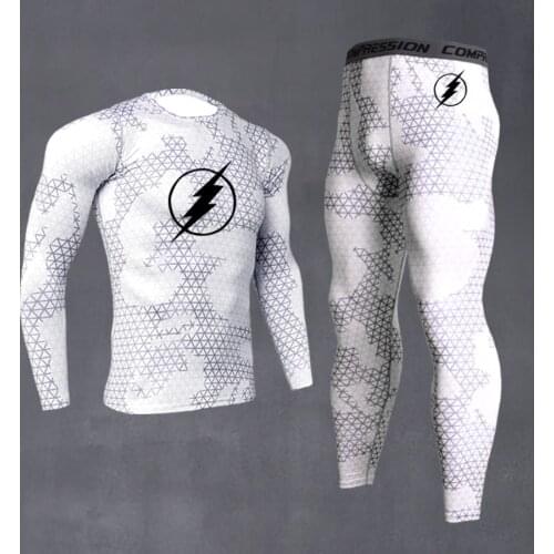 Autumn Winter Top Quality Thermal Underwear Sets Long Sleeve Exercise Clothes Male compression Quick Drying Ski Underwear Suit