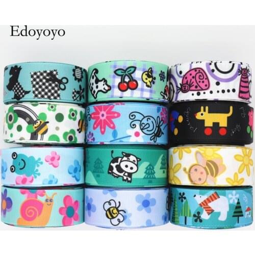 10 Yards 1'' 25MM Animal Printed Grosgrain Ribbons For Hair Bows DIY Handmade Materials Y20061201