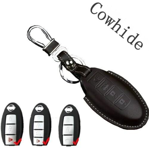 Leather Key Case for Infiniti G25 G37 JX35 M35 M37 QX60 QX50 Q50 Q60 Q70 Key Fob Cover Holder Smart Remote Control Accessories