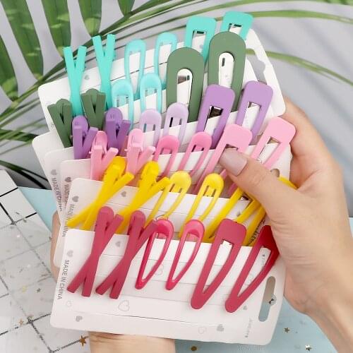 Colorful Candy Style Hair Pin Cute Baby BB Clips Sweet Girls X-Clip Lovely Barrettes Headwear Elegant Women Hair Accessories Set