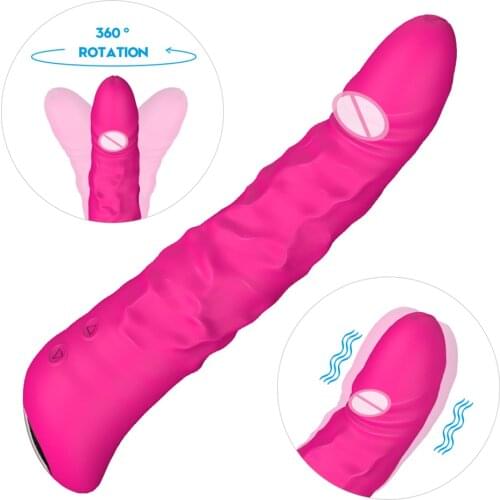 G Spot Powerful Vibrator Clitoris Stimulator Vaginal Vibrating Dildo Woman Thrusting Dildo Penis AV Wand Vibrators Erotic Couple