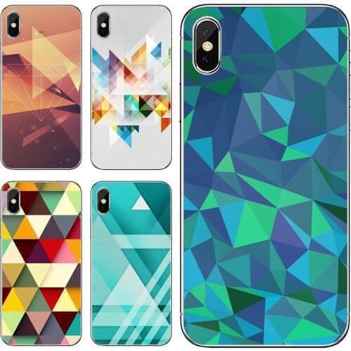 For LG K10 K8 K7 K4 Nokia X6 2 3 5 6 8 9 230 3310 2.1 3.1 5.1 7 Plus 2017 2018 Triangle-Abstract-Geometry-Stone Soft Covers