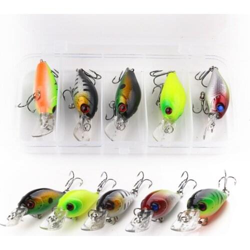 5pcs/lot Fishing Lures Kit Plastic Crank Bait 4.2g/5cm Wobblers Crankbait Tackle Bass Bait Spinners for Fishing
