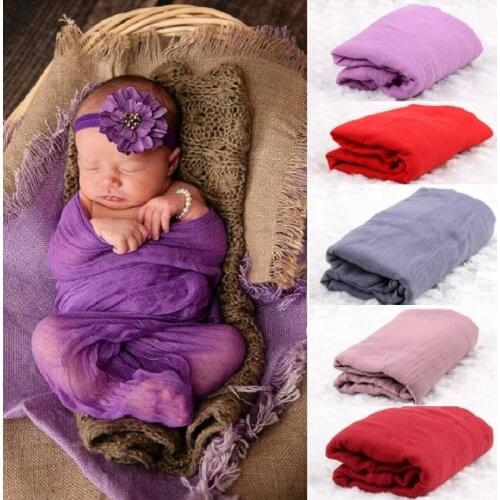 Newborn Receiving Blankets Wrapping Towels Baby Photography Props Accessories 160*70CM Bed Wrap Shawl Scarf Infant Sleeping Bag