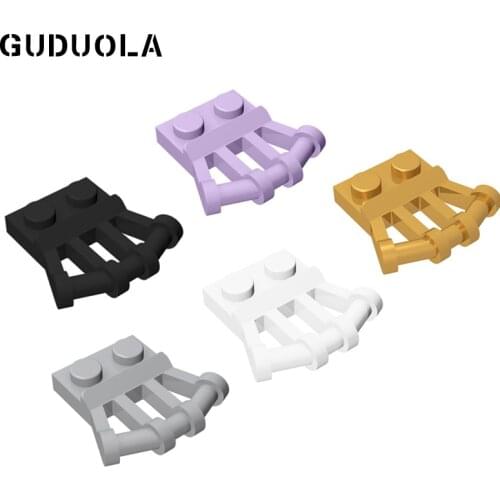 Guduola Plate 1 x 2 with Angled Handles (92692) Special Plate Bricks MOC Building Block DIY Educational Toys Part Gift 40pcs/LOT