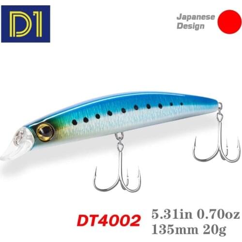 D1 Minnow Fishing Lures 135mm 20g Jackbait Wobbler Floating Hard Bait pike seabass perch For Lure Artificial Fishing Tackle