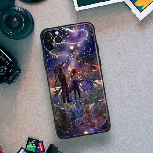 Genshin Impact aesthetic fanart For IPhone Se 6 6s 7 8 Plus X XR XS 11 12 Mini Pro Max Glass TPU Silicone Phone Case Cover Shell