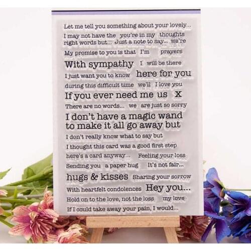 Classic words Transparent Clear Silicone Stamp/Seal for DIY Scrapbooking/Photo Album Card Making Stamps New 2018