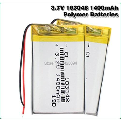 Li-polymer Battery Replacement Battery 103048 DIY Battery Rechargeable 1400mAh Li-Po Lithium For MP3 MP4 DVD Speaker Camera