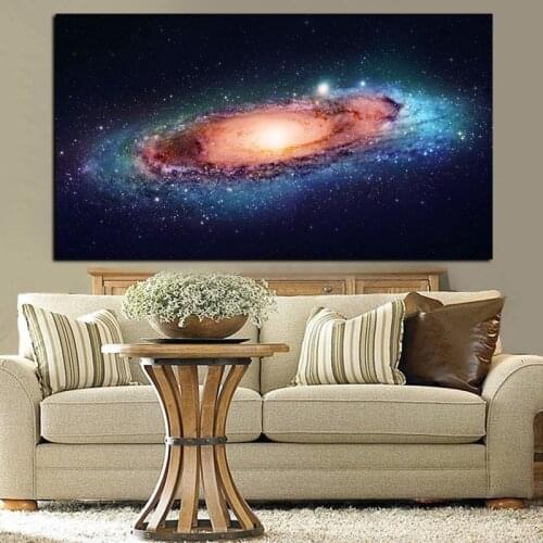 Modern HD Print Large Galaxy Stars Universe Galaxy Nebula Painting on Canvas Wall Picture for Living Room Sofa Cuadros Decor