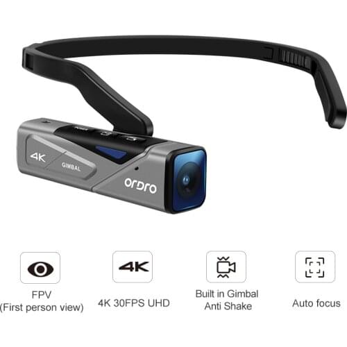 Ordro EP7 Video Cameras 4K Full HD Camcorder WiFi FPV YouTube Videos Vlog Camera Waterproof Head Wearable Filmadoras Camera