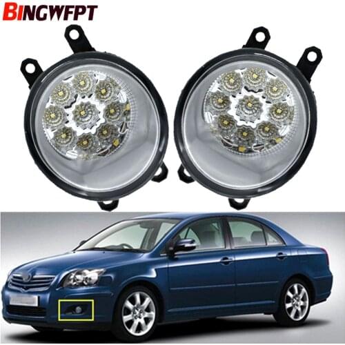 1pair (Left + right) Car styling LED fog lights Halogen lamps For Toyota Avensis estate/Saloon/Hatchback T25 2003-2008