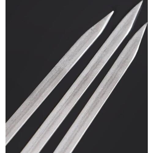 10 Pcs Stainless Steel Flat Meat Skewers For Outdoor BBQ Barbecue