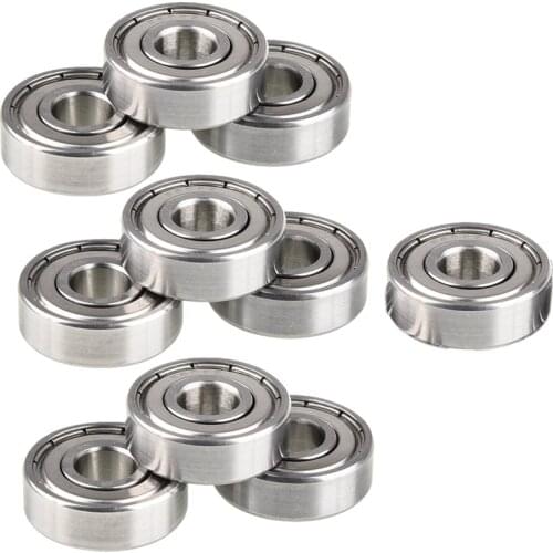 10Pcs 8X22X7mm S608ZZ Stainless Steel Mute Deep Groove Ball Bearing Waterproof Wear Resistant Toy Skateboard Bearings