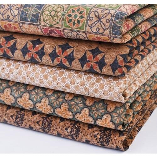 100*137cm Natural Cork Wood Leather Fabric Wood Grain Pattern Faux Leather Fabric For Sewing Diy Background Wall Upholstery