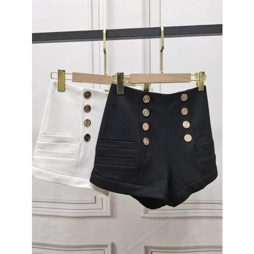 2021SS Summer Fashion New Women Golden Buttons Shorts Pants For Ladies 2 Color Gdnz 7.18
