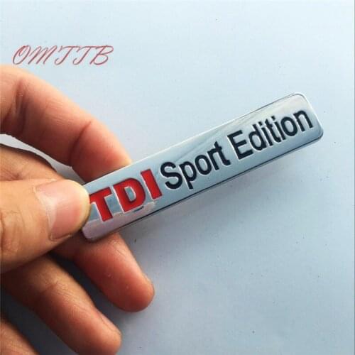 3D Metal TDI Sport Edition Car Emblem Badge Decal Turbo Direct Injection Car Sticker for VW GOLF CC TT GTI TOUAREG car styling
