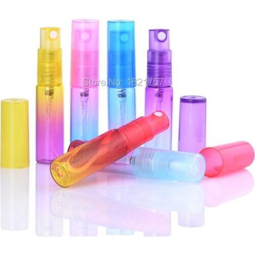 5ml Colorful Glass Perfume Bottle 5ml Refillable Mist Spray Bottle Travel Atomizer Free Shipping
