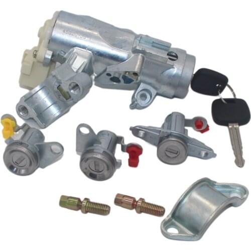 4pcs Complete Set Ignition Door Trunk Lock Barrel Cylinder for Toyota Corolla AE110 1996-2002