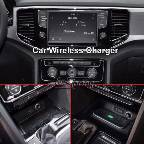 Car Wireless Charger for Volkswagen VW Teramont wireless charging standard WPC Qi 1.2