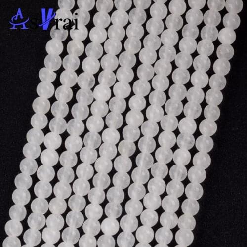 Natural Stone 3mm 120pcs White Jades Stone Round Shape Beads Spacer Loose Beads For Jewelry Making Diy Bracelets Jewellery 15"