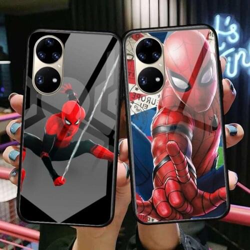 Spider-Man Flying Cool Tempered Glass Phone Case Casev For Huawei P40 Pro lite 5G P30 P Smart Z 2019 P10 Lite P20 P50