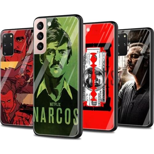 Narcos TV series Pablo escobar Phone case For Samsung S21 S20 Plus Ultra Plus FE S10 Lite e S9 S8 Plus Bumper Glass Fundas coque