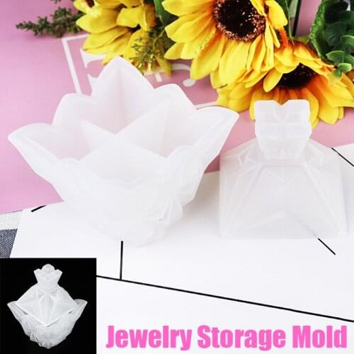 Jewelry Storage Mold DIY Crystal Epoxy Silicone Mold Jewelry Diamond Storage Boxes Molds Craft